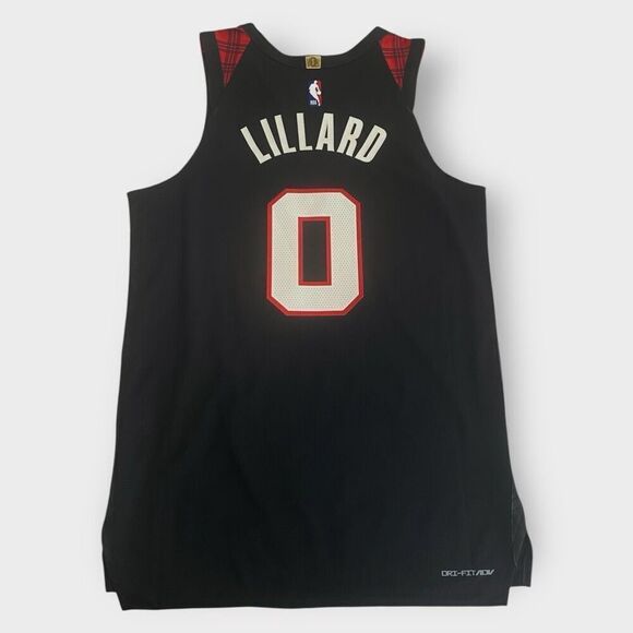 Nike Portland Trailblazers Damian Lillard City Edition Jersey Mens 44 DX8774-010 - Picture 9 of 12